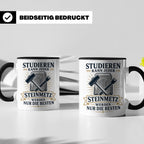 Steinmetz Tasse Studieren kann jeder Steinmetz werden nur di – Schwarz [farbe:schwarz]