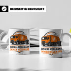 Tasse Einmal Müllmann immer Müllmann - Geschenk für Müllwerk – Weiß [farbe:weiß]