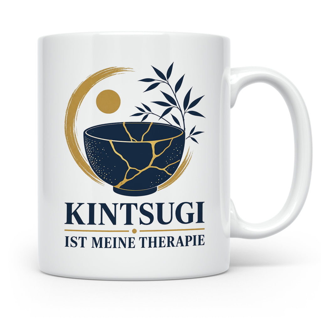 Kintsugi Tasse Kintsugi ist meine Therapie - Geschenk für Ku – Weiß [farbe:weiß]