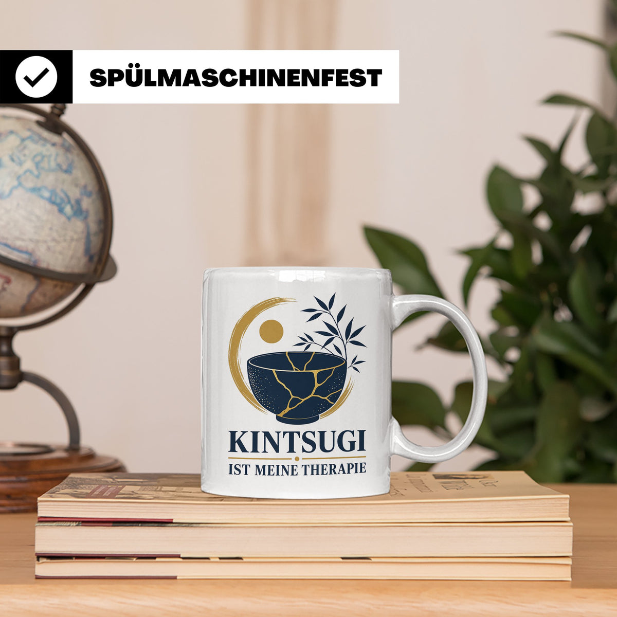 Kintsugi Tasse Kintsugi ist meine Therapie - Geschenk für Ku – Weiß [farbe:weiß]
