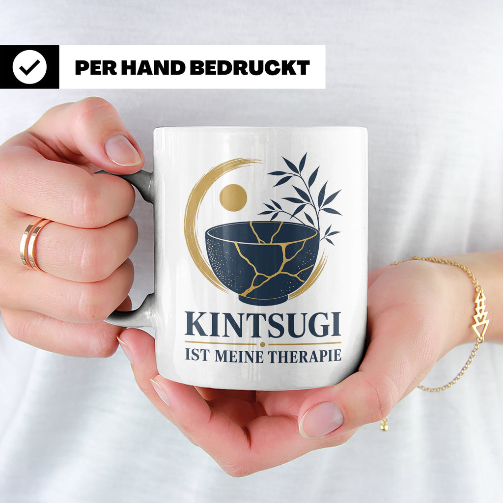 Kintsugi Tasse Kintsugi ist meine Therapie - Geschenk für Ku – Weiß [farbe:weiß]