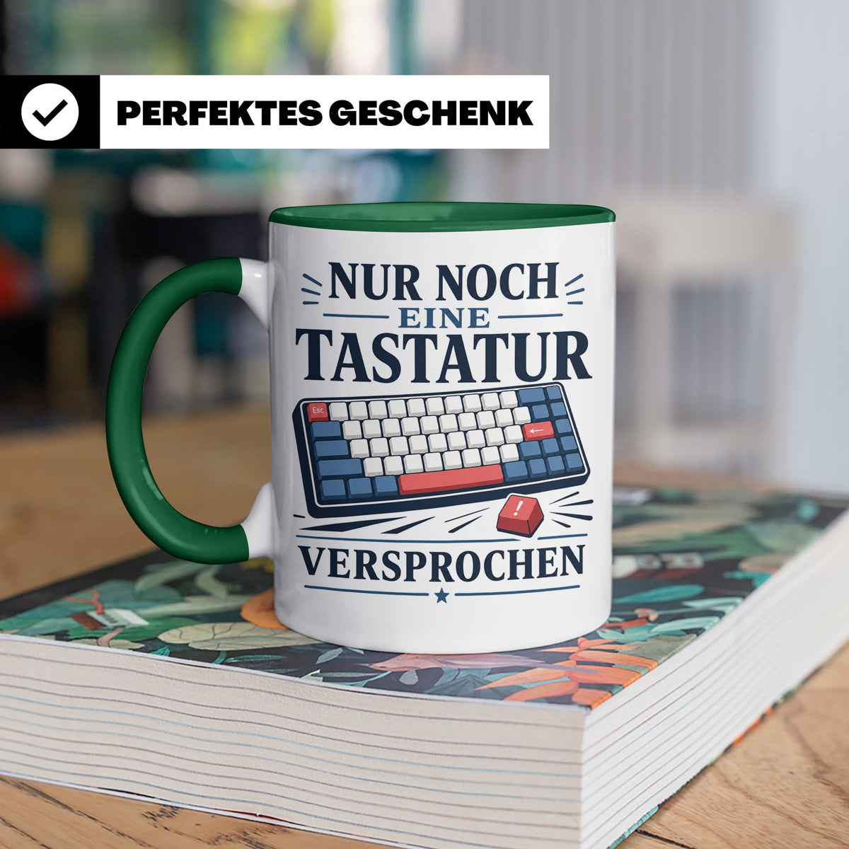 Tastatur Tasse Nur noch eine Tastatur versprochen - Geschenk – Grün [farbe:grün]