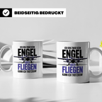 Pilot Tasse - Ich bin kein Engel! Fliegen kann ich trotzdem! – Weiß [farbe:weiß]