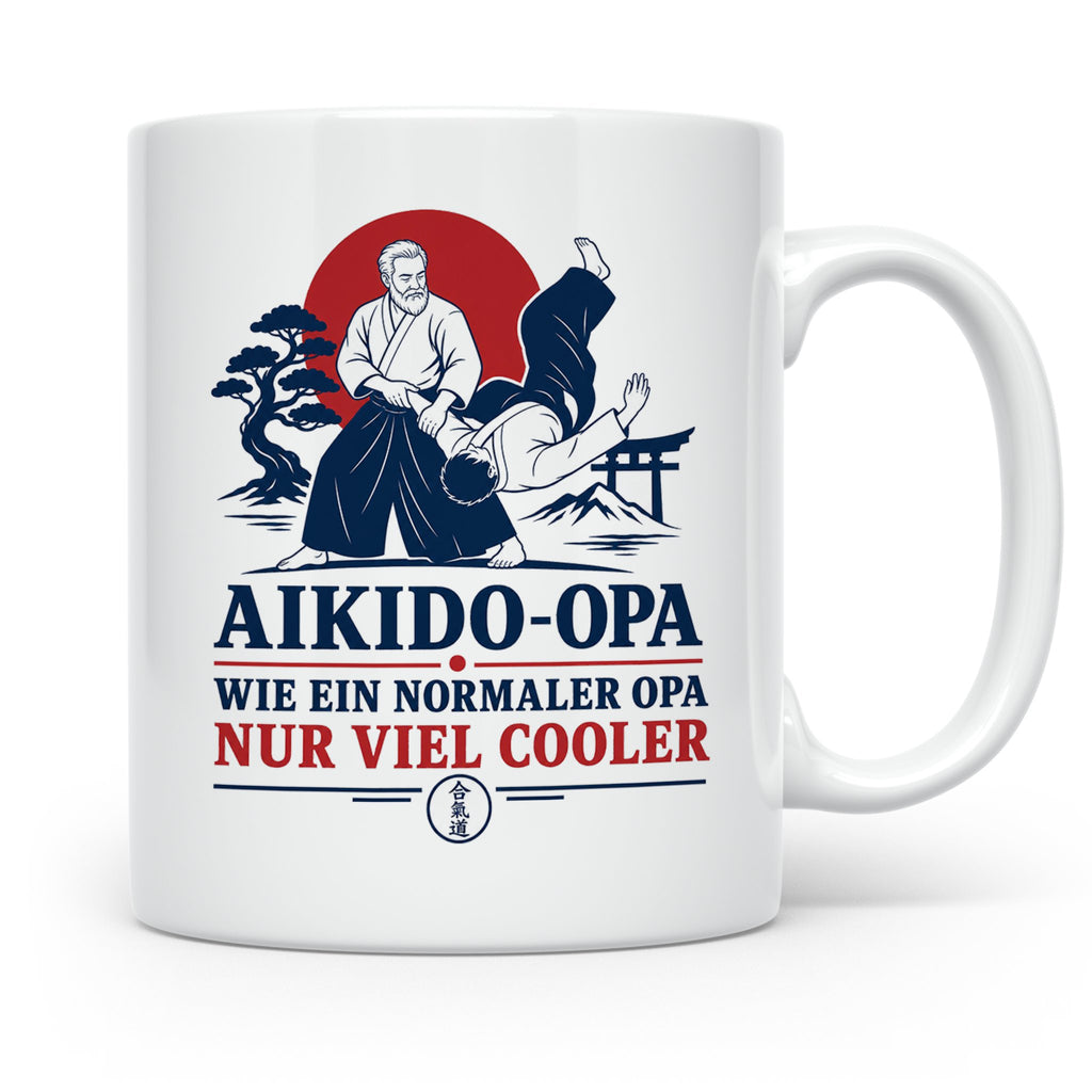 Aikido Opa Tasse Wie ein normaler Opa nur viel cooler - Gesc – Weiß [farbe:weiß]