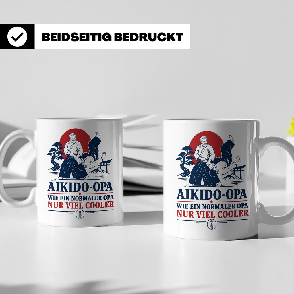 Aikido Opa Tasse Wie ein normaler Opa nur viel cooler - Gesc – Weiß [farbe:weiß]