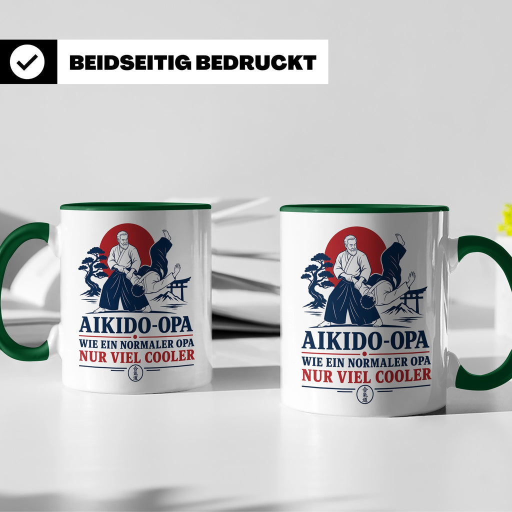 Aikido Opa Tasse Wie ein normaler Opa nur viel cooler - Gesc – Grün [farbe:grün]