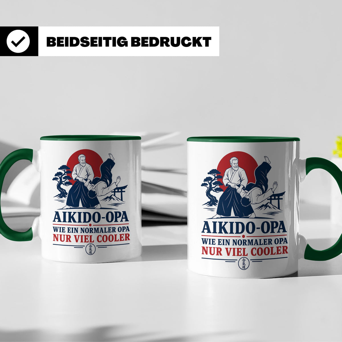 Aikido Opa Tasse Wie ein normaler Opa nur viel cooler - Gesc – Grün [farbe:grün]