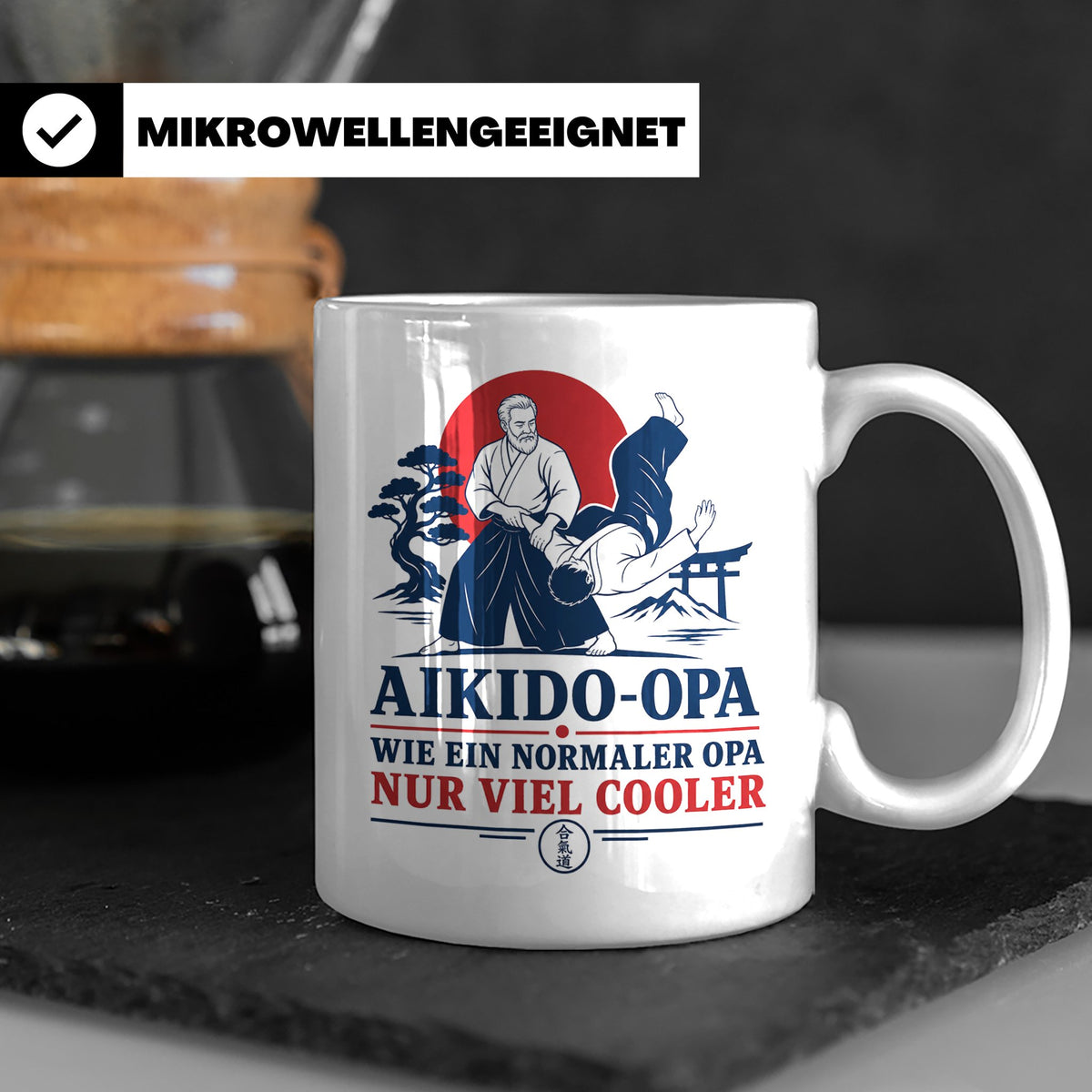 Aikido Opa Tasse Wie ein normaler Opa nur viel cooler - Gesc – Weiß [farbe:weiß]