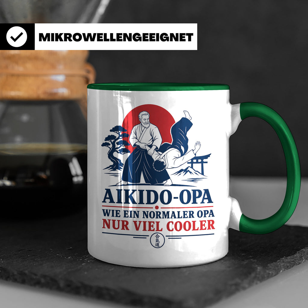 Aikido Opa Tasse Wie ein normaler Opa nur viel cooler - Gesc – Grün [farbe:grün]