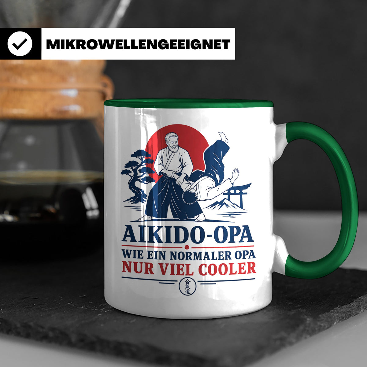 Aikido Opa Tasse Wie ein normaler Opa nur viel cooler - Gesc – Grün [farbe:grün]