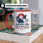 Aikido Opa Tasse Wie ein normaler Opa nur viel cooler - Gesc – Rot [farbe:rot]
