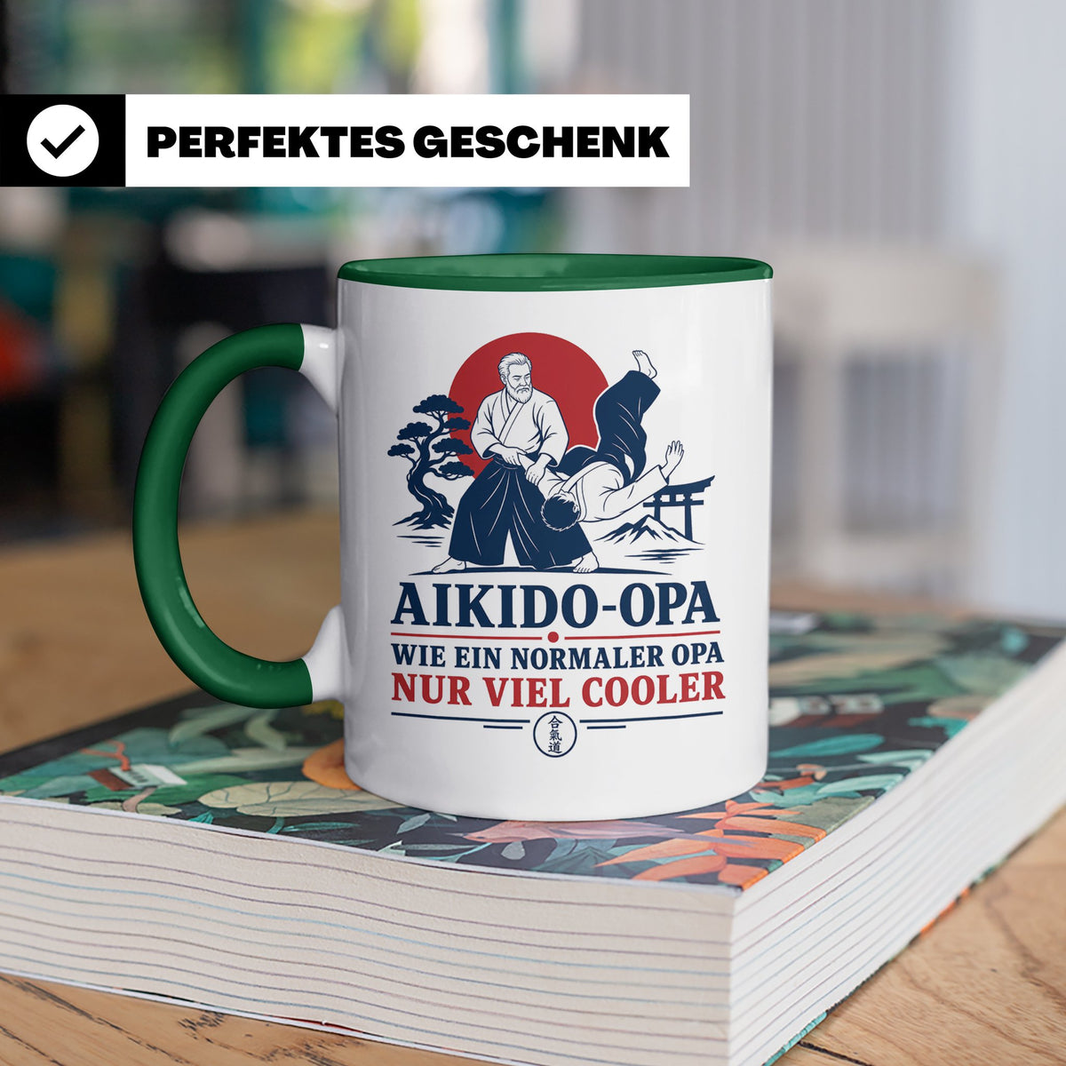 Aikido Opa Tasse Wie ein normaler Opa nur viel cooler - Gesc – Grün [farbe:grün]