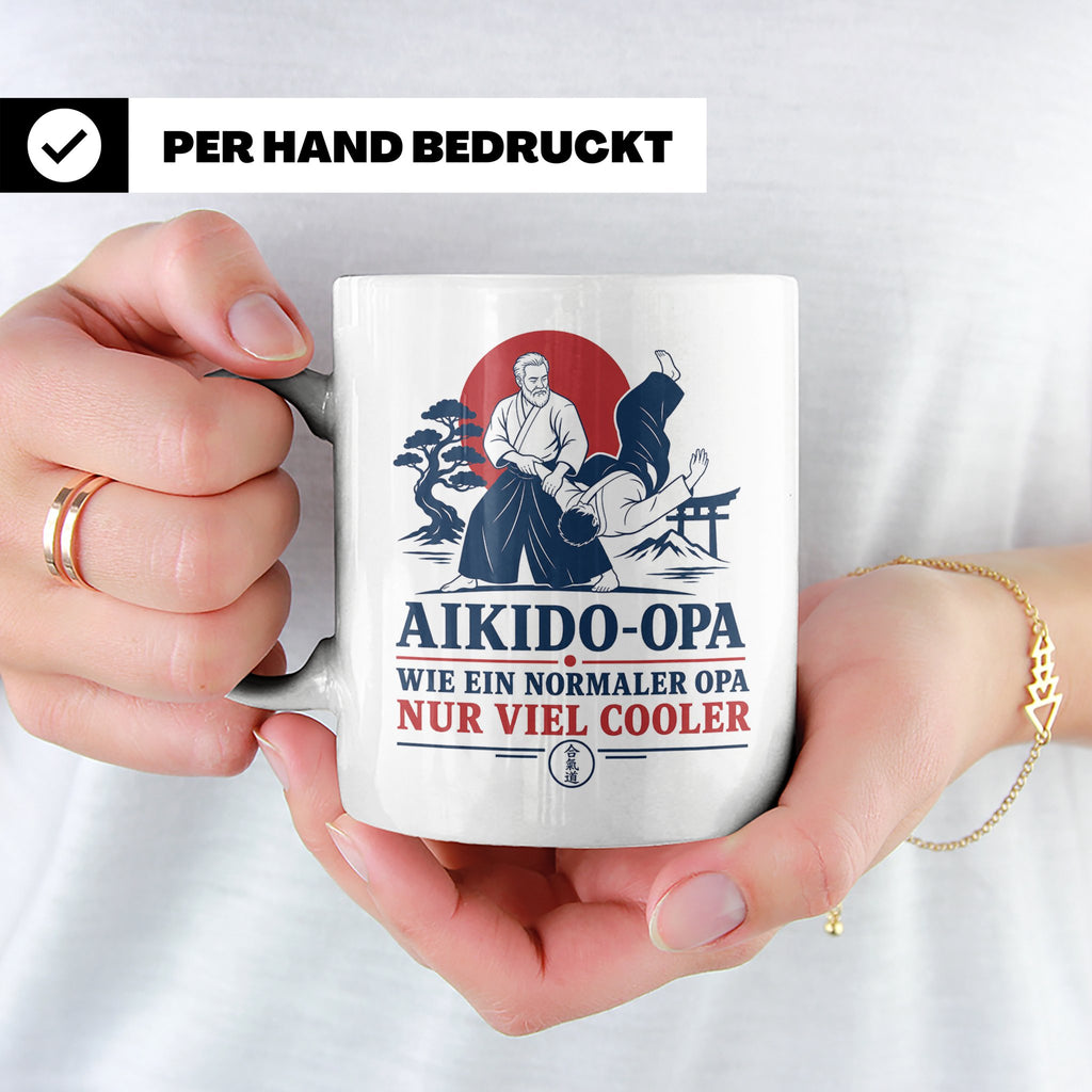 Aikido Opa Tasse Wie ein normaler Opa nur viel cooler - Gesc – Weiß [farbe:weiß]