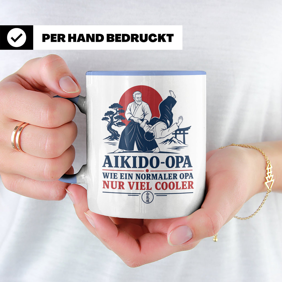 Aikido Opa Tasse Wie ein normaler Opa nur viel cooler - Gesc – Blau [farbe:blau]