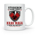 Krav Maga Tasse Studieren kann jeder Krav Maga nur die Beste – Weiß [farbe:weiß]