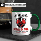 Krav Maga Tasse Studieren kann jeder Krav Maga nur die Beste – Grün [farbe:grün]