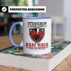 Krav Maga Tasse Studieren kann jeder Krav Maga nur die Beste – Blau [farbe:blau]