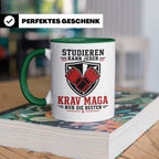 Krav Maga Tasse Studieren kann jeder Krav Maga nur die Beste – Grün [farbe:grün]