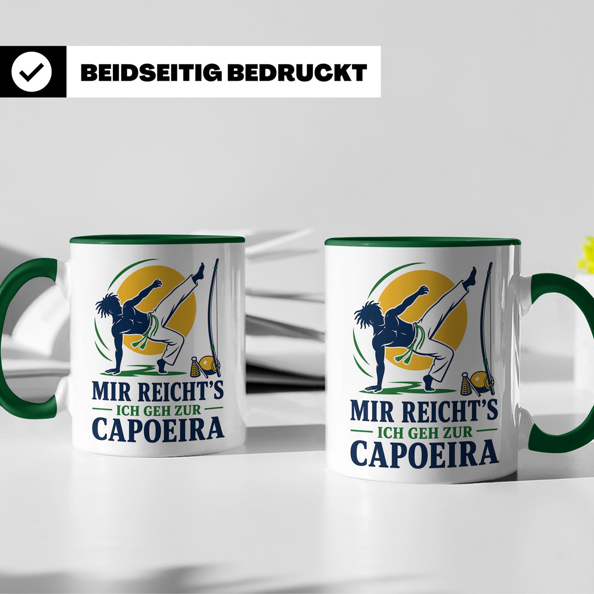 Capoeira Tasse Mir reichts ich geh zur Capoeira - Geschenk f – Grün [farbe:grün]