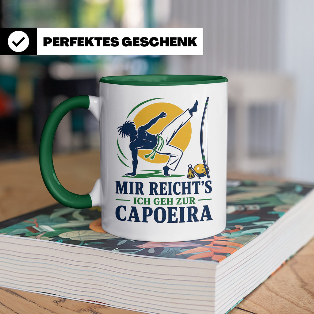 Capoeira Tasse Mir reichts ich geh zur Capoeira - Geschenk f – Grün [farbe:grün]