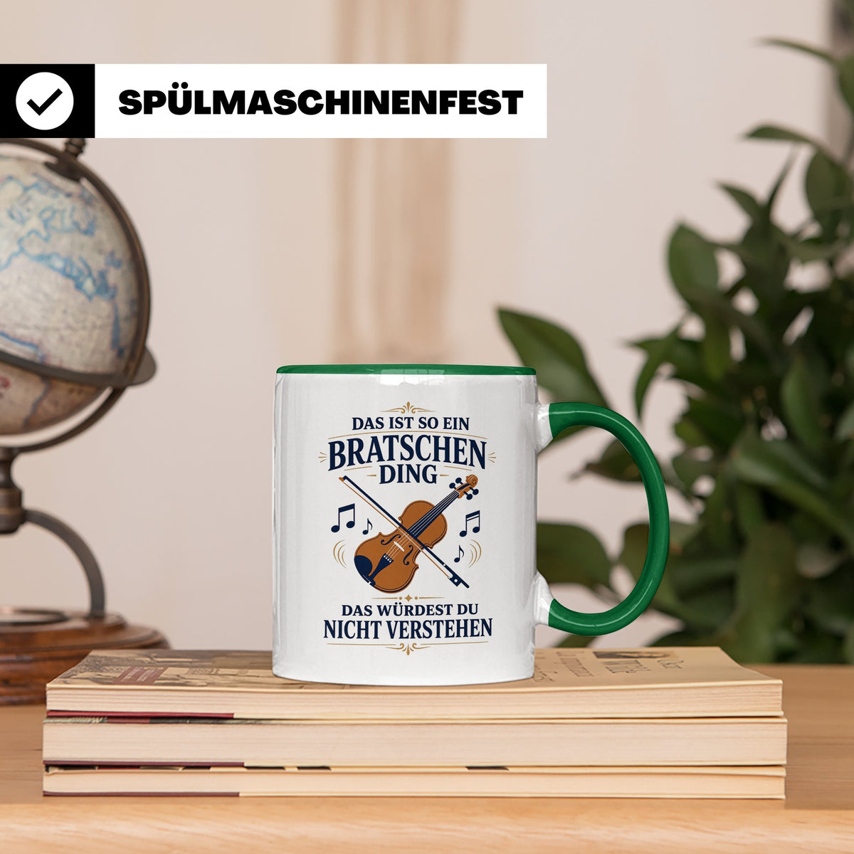 Bratsche Tasse Das ist so ein Bratschen Ding das würdest du  – Grün [farbe:grün]