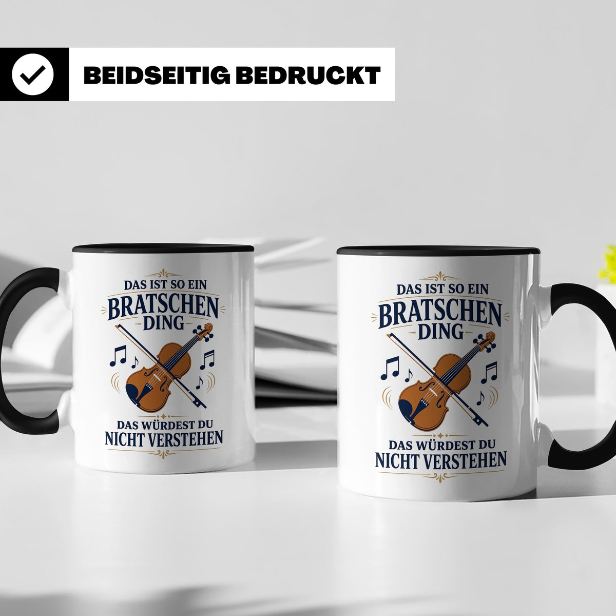 Bratsche Tasse Das ist so ein Bratschen Ding das würdest du  – Schwarz [farbe:schwarz]