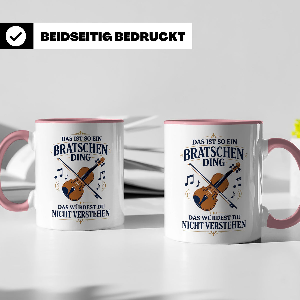 Bratsche Tasse Das ist so ein Bratschen Ding das würdest du  – Rosa [farbe:rosa]