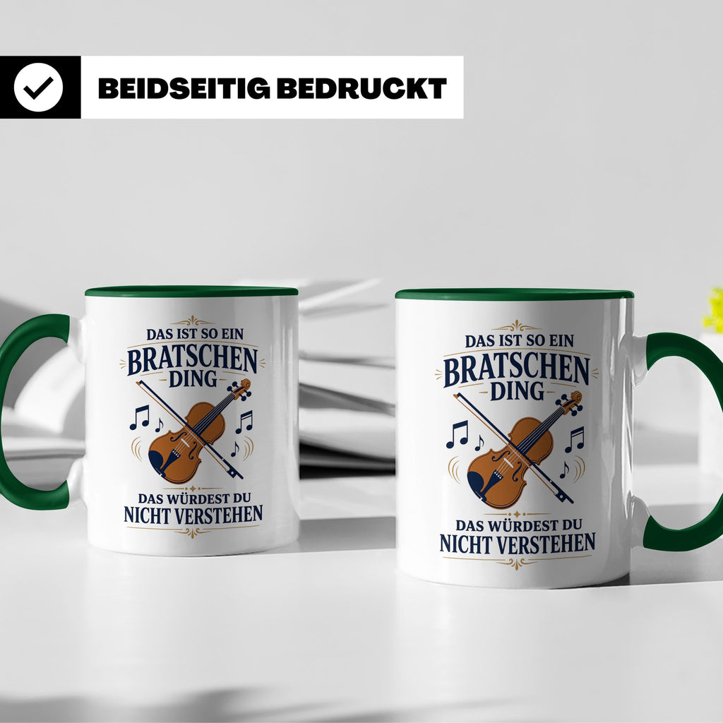 Bratsche Tasse Das ist so ein Bratschen Ding das würdest du  – Grün [farbe:grün]