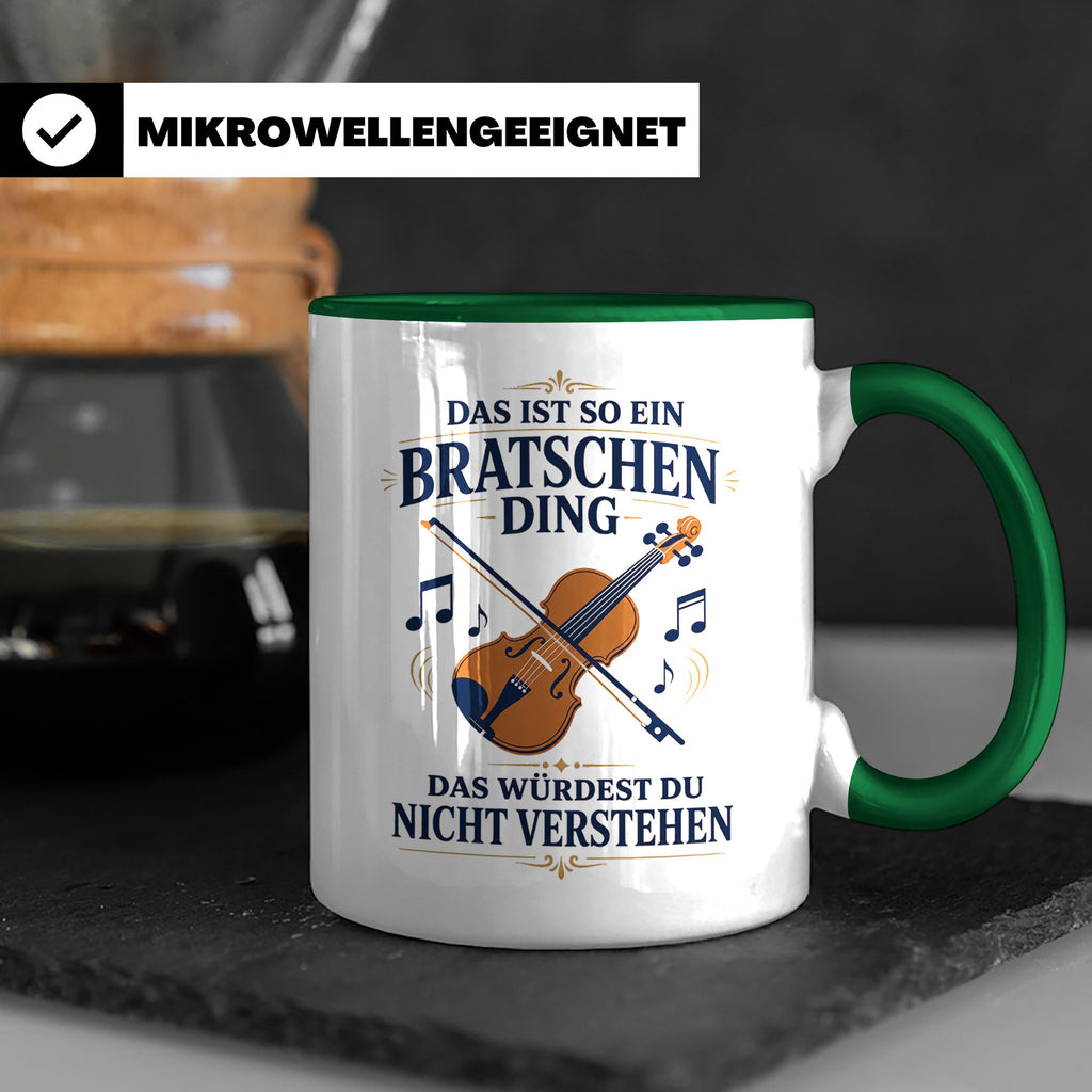 Bratsche Tasse Das ist so ein Bratschen Ding das würdest du  – Grün [farbe:grün]