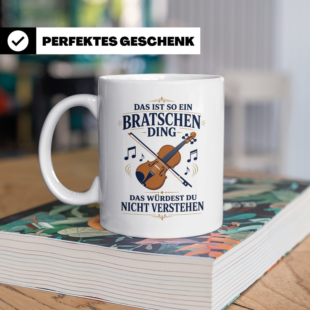Bratsche Tasse Das ist so ein Bratschen Ding das würdest du  – Weiß [farbe:weiß]
