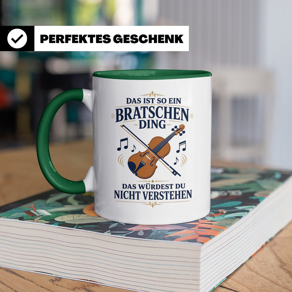 Bratsche Tasse Das ist so ein Bratschen Ding das würdest du  – Grün [farbe:grün]