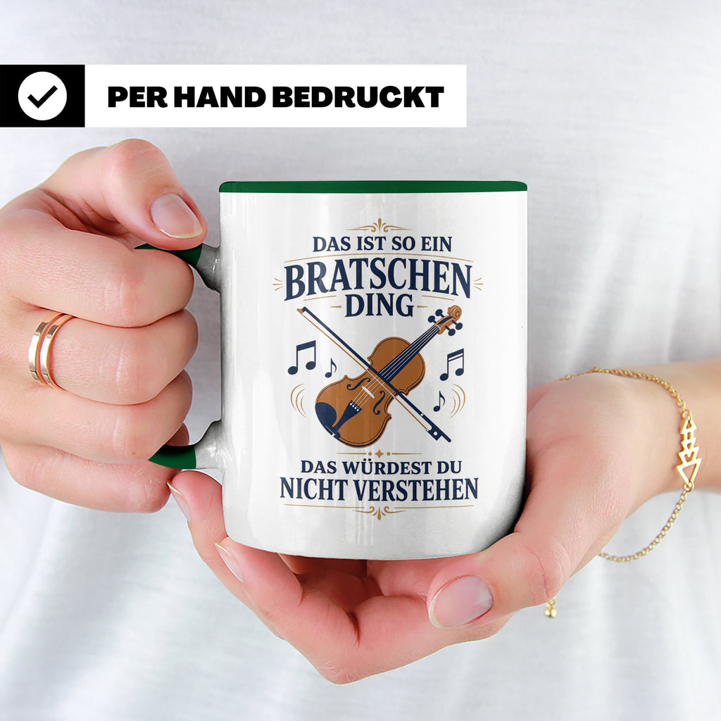 Bratsche Tasse Das ist so ein Bratschen Ding das würdest du  – Grün [farbe:grün]