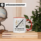 Klarinette Tasse Klarinette ist meine Therapie - Geschenk fü – Rot [farbe:rot]