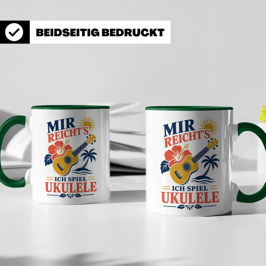 Ukulele Tasse Mir reichts ich spiel Ukulele - Geschenk für M – Grün [farbe:grün]