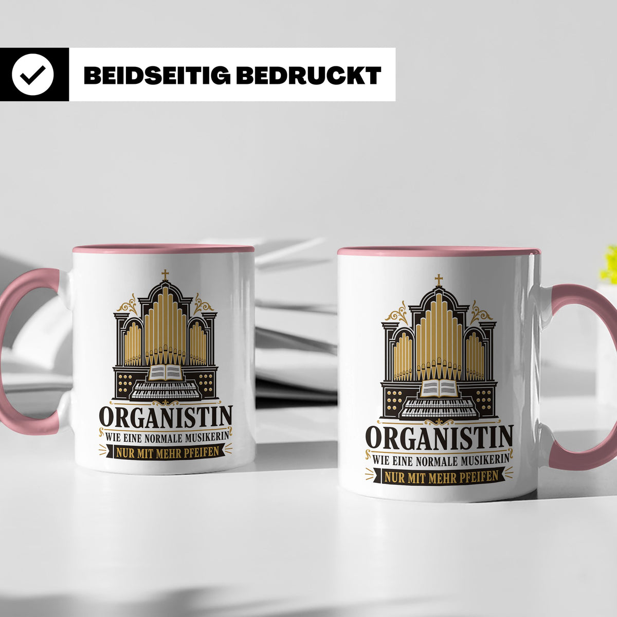 Organistin Tasse Wie eine normale Musikerin nur mit mehr Pfe – Rosa [farbe:rosa]