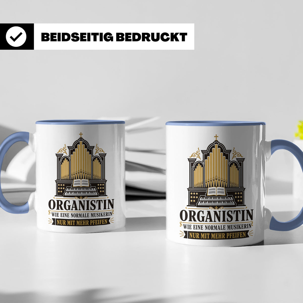 Organistin Tasse Wie eine normale Musikerin nur mit mehr Pfe – Blau [farbe:blau]