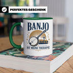 Banjo Tasse Banjo ist meine Therapie - Geschenk für Musiker  – Grün [farbe:grün]