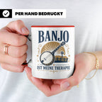 Banjo Tasse Banjo ist meine Therapie - Geschenk für Musiker  – Rot [farbe:rot]