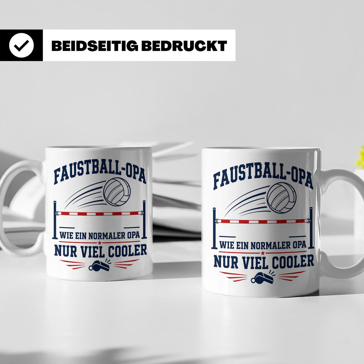 Faustball Opa Tasse Wie ein normaler Opa nur viel cooler - G – Weiß [farbe:weiß]