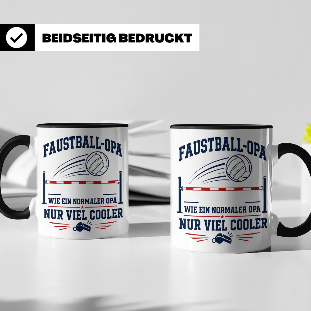 Faustball Opa Tasse Wie ein normaler Opa nur viel cooler - G – Schwarz [farbe:schwarz]