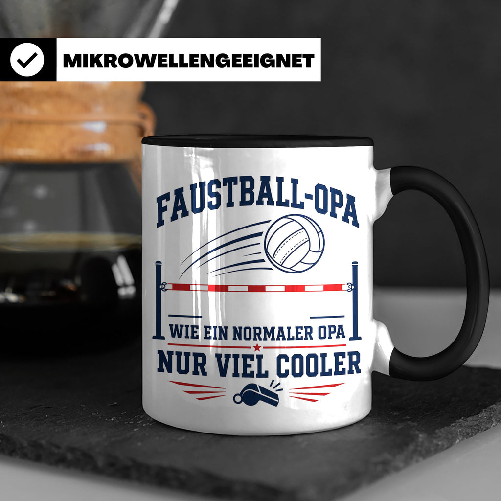 Faustball Opa Tasse Wie ein normaler Opa nur viel cooler - G – Schwarz [farbe:schwarz]