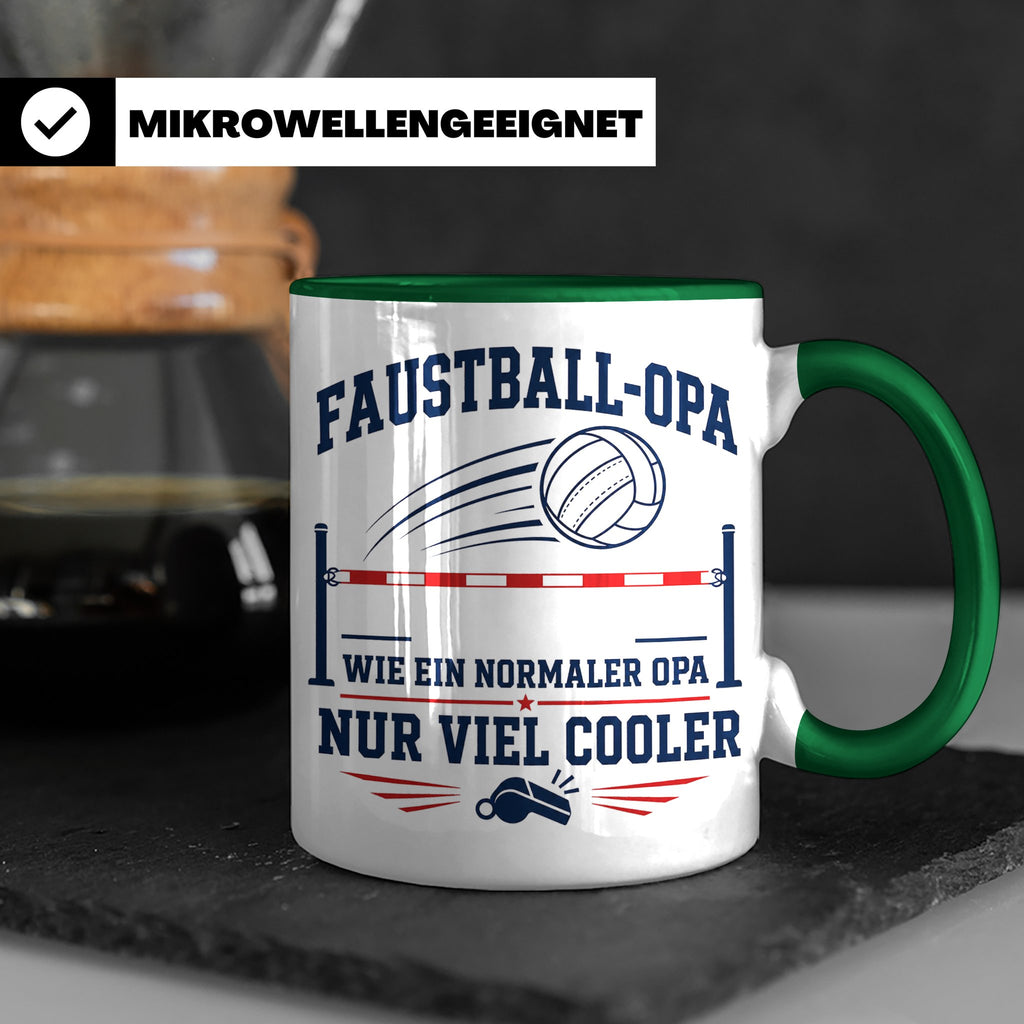 Faustball Opa Tasse Wie ein normaler Opa nur viel cooler - G – Grün [farbe:grün]