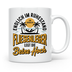 Fliesenleger Ruhestand Tasse - Endlich im Genialen Ruhestand – Weiß [farbe:weiß]