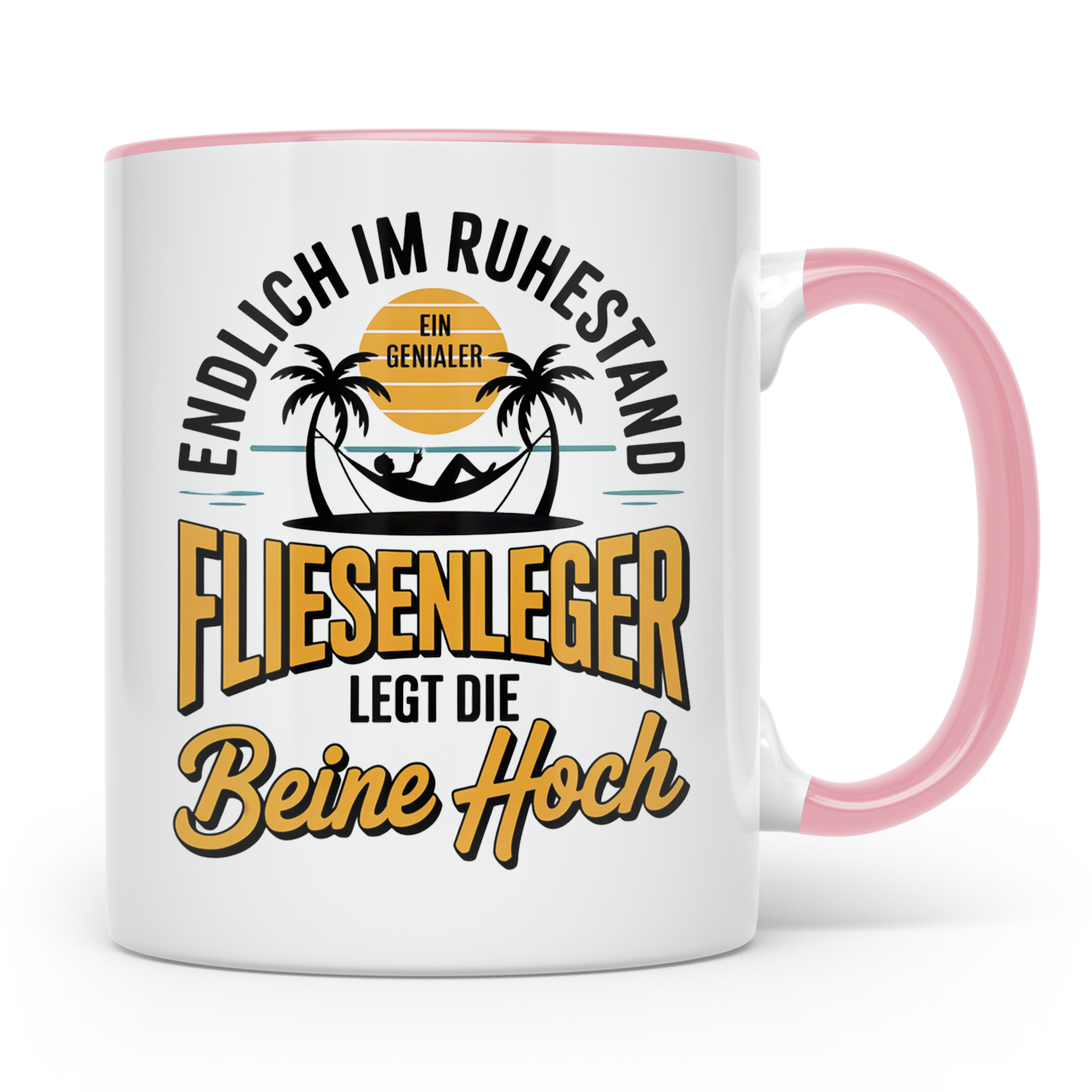 Fliesenleger Ruhestand Tasse - Endlich im Genialen Ruhestand – Rosa [farbe:rosa]