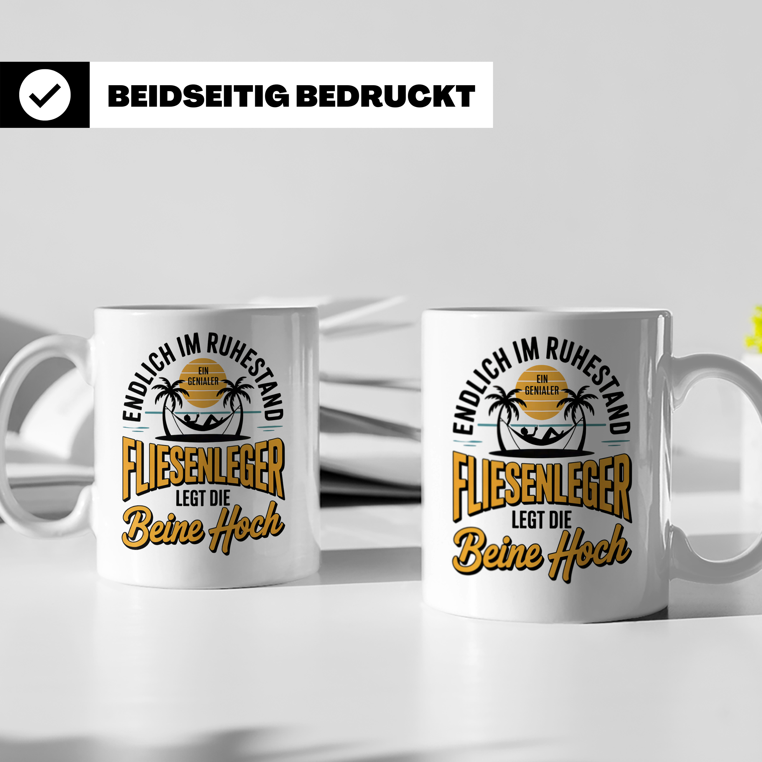 Fliesenleger Ruhestand Tasse - Endlich im Genialen Ruhestand – Weiß [farbe:weiß]