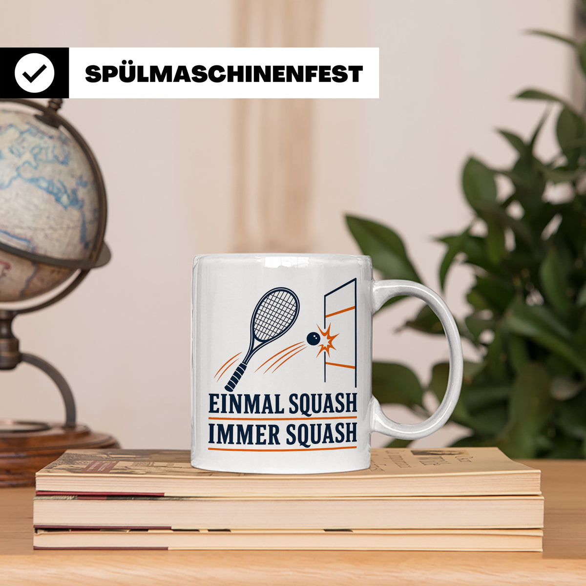 Tasse Einmal Squash immer Squash - Geschenk für Squashspiele – Weiß [farbe:weiß]