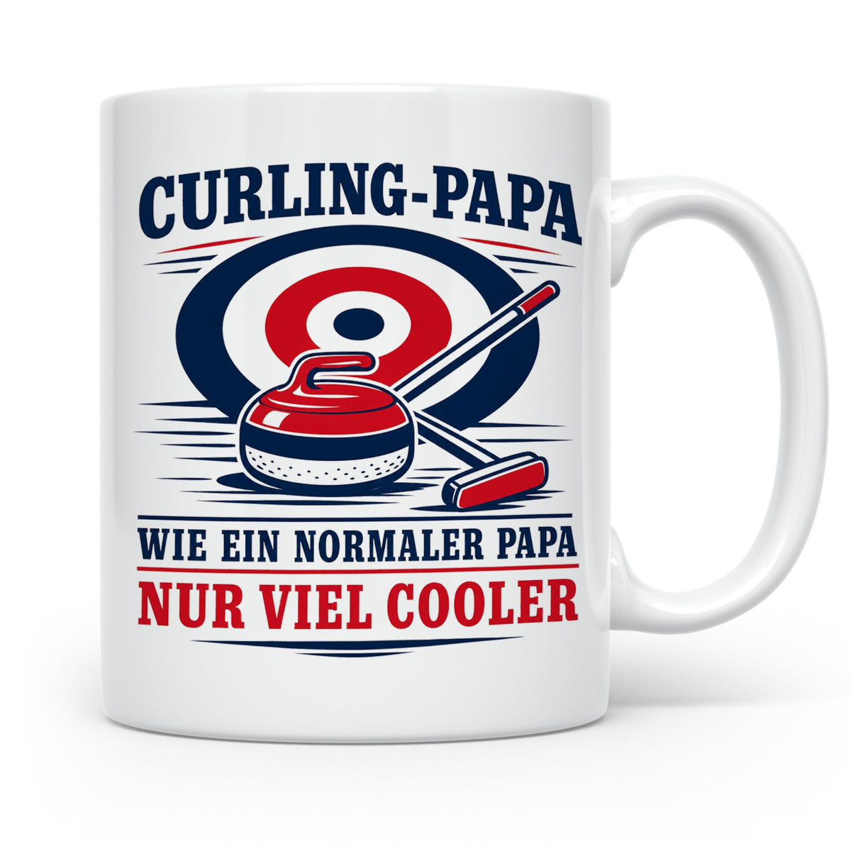 Curling Papa Tasse Wie ein normaler Papa nur viel cooler - G – Weiß [farbe:weiß]