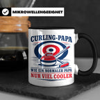 Curling Papa Tasse Wie ein normaler Papa nur viel cooler - G – Schwarz [farbe:schwarz]
