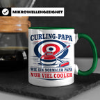 Curling Papa Tasse Wie ein normaler Papa nur viel cooler - G – Grün [farbe:grün]