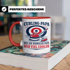 Curling Papa Tasse Wie ein normaler Papa nur viel cooler - G – Rot [farbe:rot]